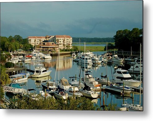 Shelter Cove Marina Metal Print featuring the photograph Shelter Cove Marina by Dennis Schmidt