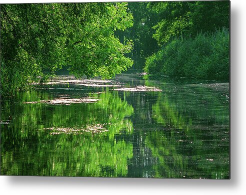 Spreewald Metal Print featuring the photograph Silent water on a summer evening by Sun Travels
