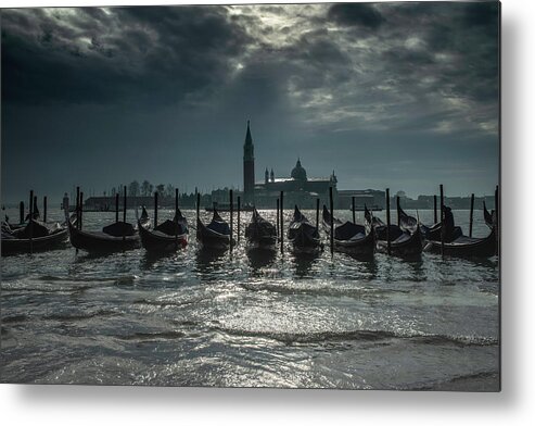 San Giorgio Maggiore Metal Print featuring the photograph Silver and Blue by Jean Gill