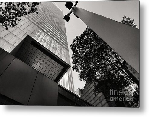 Black And White Metal Print featuring the photograph Skyward - A Midtown East Impression by Steve Ember