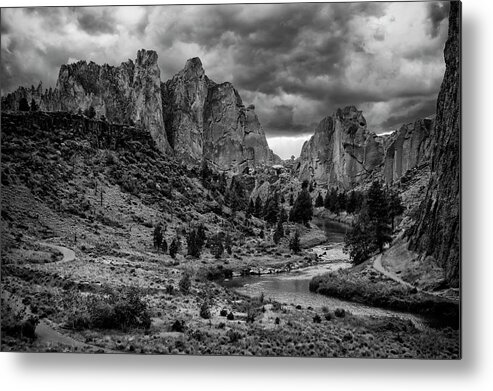 Oregon Metal Print featuring the photograph Smith Rock Drama by Steven Clark