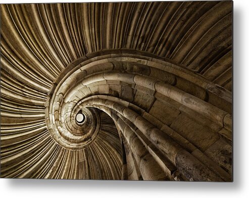 Tranquility Metal Print featuring the photograph Snail Spiral Staircase by Cinoby
