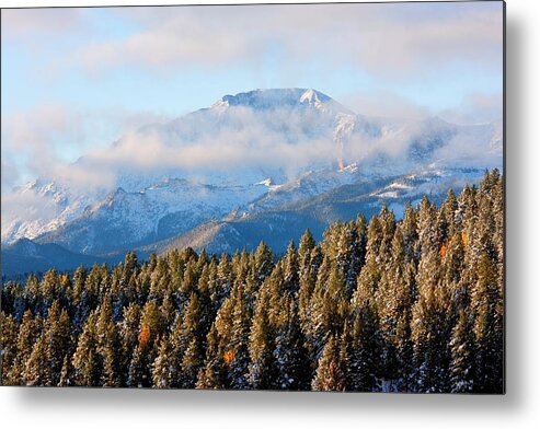 Extreme Terrain Metal Print featuring the photograph Snowy Peak by Swkrullimaging
