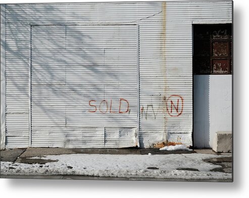 Urban Metal Print featuring the photograph Sold by Kreddible Trout