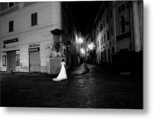 Bridegroom Metal Print featuring the photograph Solitary Bride by I C Rapoport