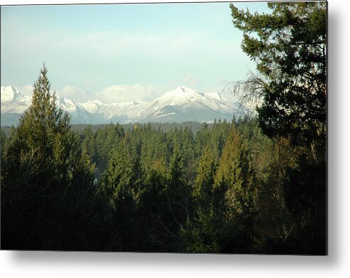 Mountains Metal Print featuring the photograph Somewhere outside Seattle by Eric Hafner