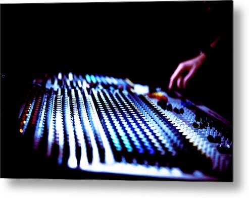 Expertise Metal Print featuring the photograph Sound Desk Technician by Andy Teo Aka Photocillin