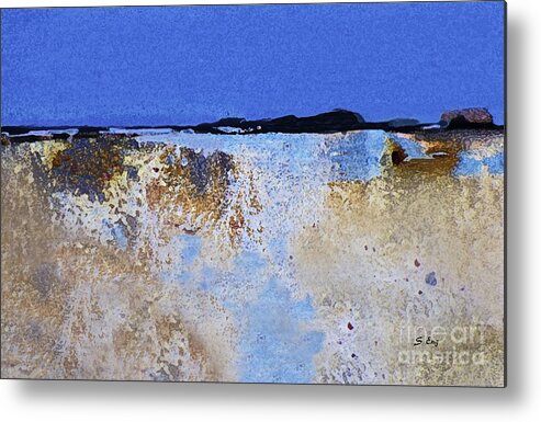 Abstract Metal Print featuring the painting Sparkle on the Marsh 300 by Sharon Williams Eng