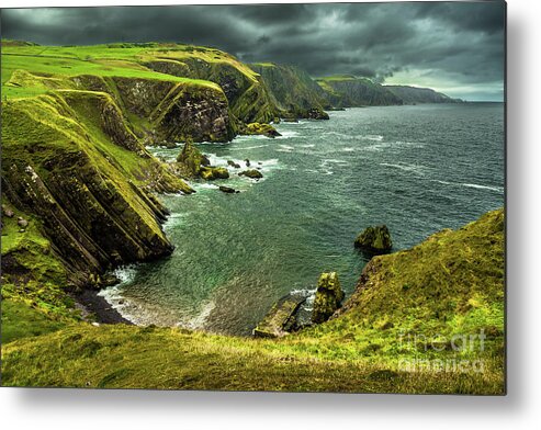 Agriculture Metal Print featuring the photograph Spectacular Atlantik Coast And Cliffs At St. Abbs Head in Scotland by Andreas Berthold