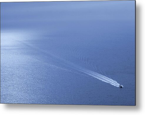 Scenics Metal Print featuring the photograph Speedboat On The Sea by Nikada