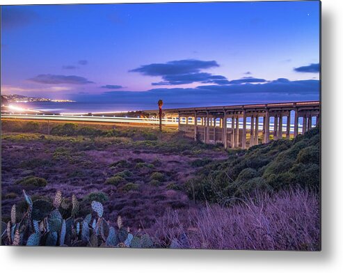  Jolla Ca Metal Print featuring the photograph Speeding Down the tracks under the Road by Local Snaps Photography