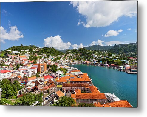 Downtown District Metal Print featuring the photograph St. Georges, Grenada W.i by Flavio Vallenari