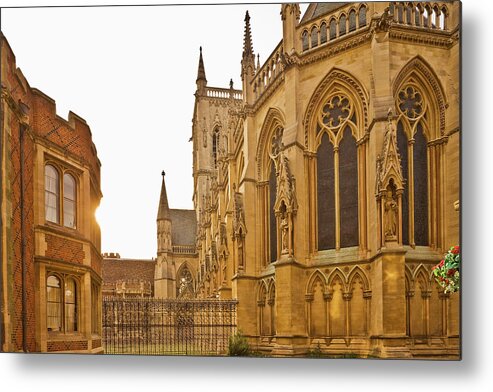 Tranquility Metal Print featuring the photograph St Johns College, The Lateral Side Of by Maremagnum