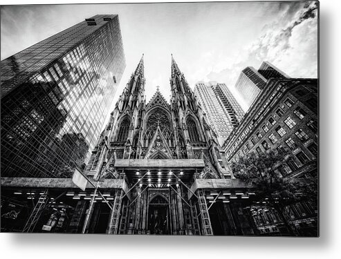 Outdoors Metal Print featuring the photograph St. Patricks Cathedral by Philipp Klinger