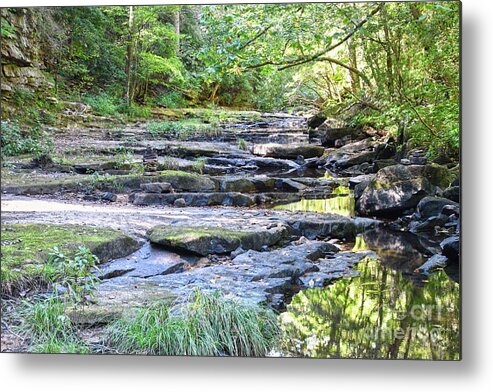 Savage Gulf Metal Print featuring the photograph Stacked Stones In Stream by Phil Perkins