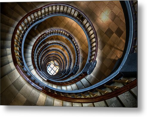Spiral Metal Print featuring the photograph Staircase by Dennis Mohrmann