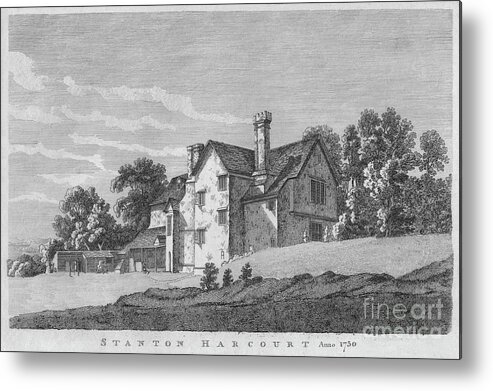 Engraving Metal Print featuring the drawing Stanton Harcourt by Print Collector