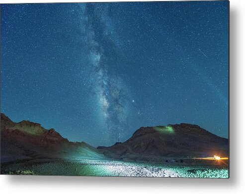 Starry Metal Print featuring the photograph Starry Night at Ramon Crater 2 by Dubi Roman