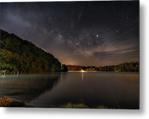Stars Metal Print featuring the photograph Starry Night in the Hills by Arthur Oleary