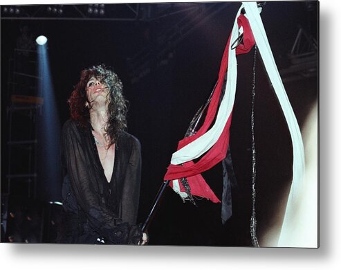 San Francisco Metal Print featuring the photograph Steven Tyler Performs Live by Richard Mccaffrey
