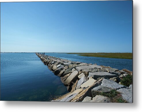 Tranquility Metal Print featuring the photograph Stone Pier by © Bill Weston