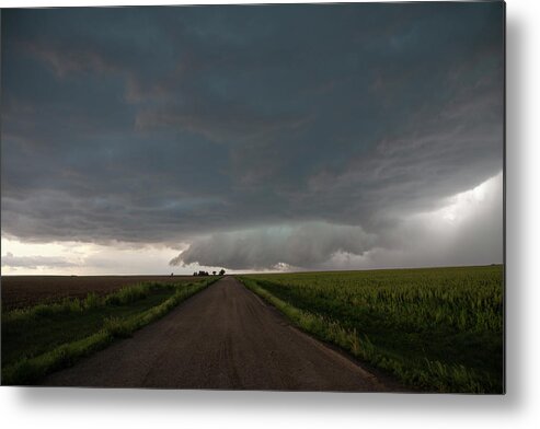 Nebraskasc Metal Print featuring the photograph Storm Chasin in Nader Alley 025 by NebraskaSC