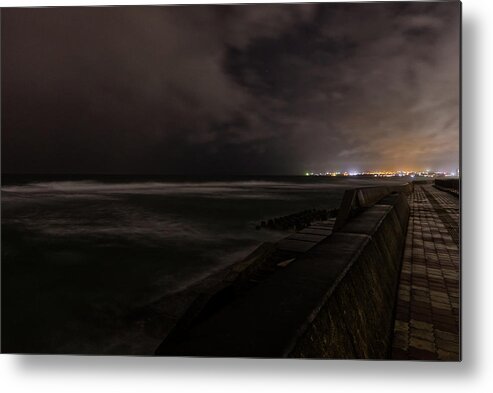 Sea Wall Metal Print featuring the photograph Storm Chasing by Eric Hafner