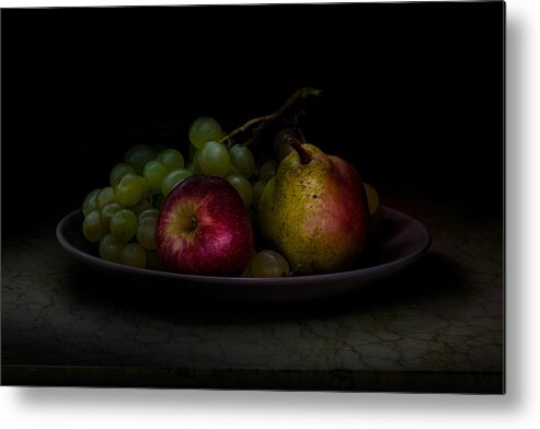Still Life Metal Print featuring the photograph Style Life With Fruits by Christian Marcel