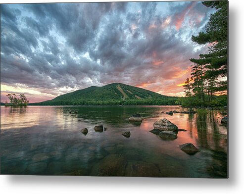 #pleasant#mountain#moose#pond#bridgton#maine#landscape#summer#su Metal Print featuring the photograph Summer on the Mountain by Darylann Leonard Photography