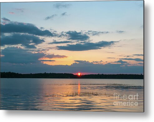 Sunset Metal Print featuring the photograph Sun Setting over the Wando River in Charleston County by Dale Powell