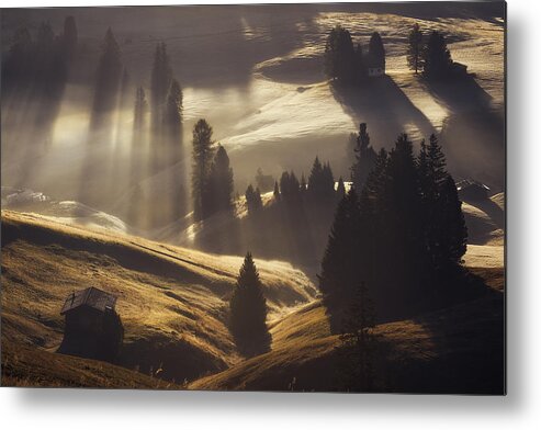 Dolomites Metal Print featuring the photograph Sunrise In Dolomites by Rostovskiy Anton
