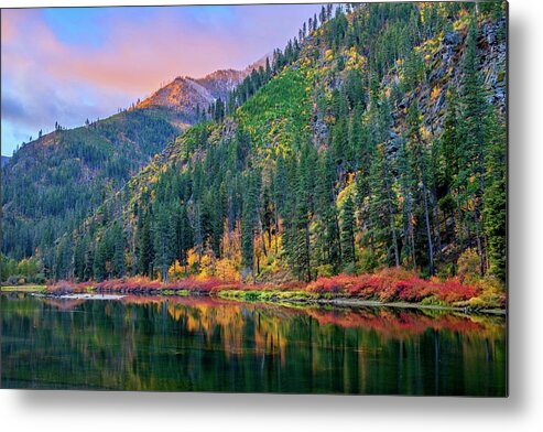 Sunrise In The Canyon Metal Print featuring the photograph Sunrise in the canyon by Lynn Hopwood
