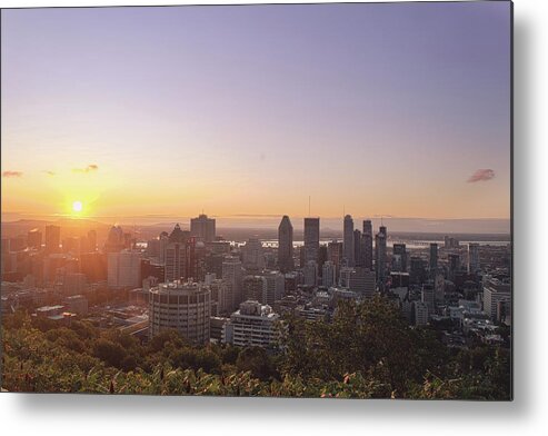 Montreal Metal Print featuring the photograph Sunrise over Montreal by Nicole Lloyd
