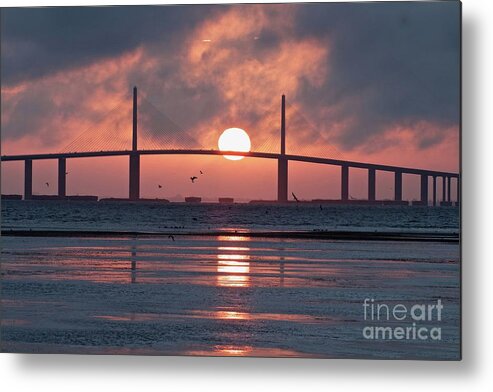 Sunrise Metal Print featuring the photograph Sunrise Over Tampa Bay by L Bosco