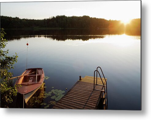 Scenics Metal Print featuring the photograph Sunset, Akersberga, Sweden by Johner Images