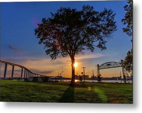 Sunset Metal Print featuring the photograph Sunset at Elizabeth River Park by Amy Jackson