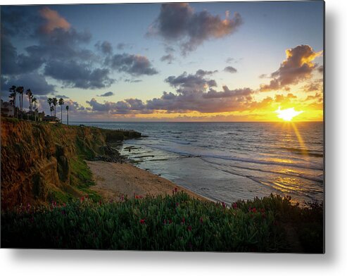 Sunset Metal Print featuring the photograph Sunset Cliffs Crescendo by Richard A Brown