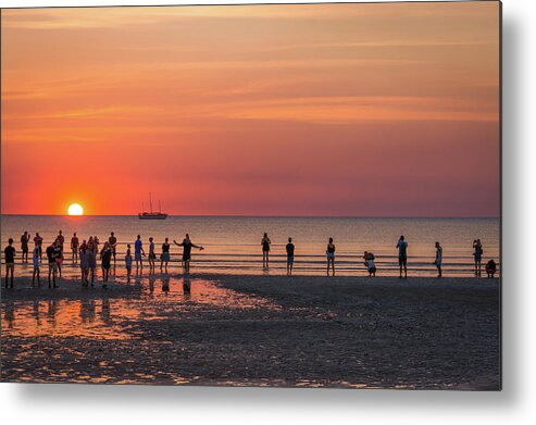 Darwin Metal Print featuring the photograph Sunset over Mindil Beach by Racheal Christian