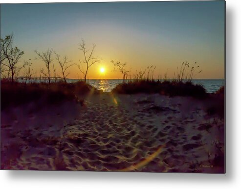 2d Metal Print featuring the photograph Sunset Over the Dunes by Brian Wallace