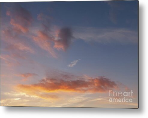 Clouds Metal Print featuring the photograph Sunset sky and pink clouds 428 by Simon Bratt
