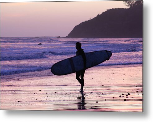 Sunset Metal Print featuring the photograph Sunset Surf by FD Graham