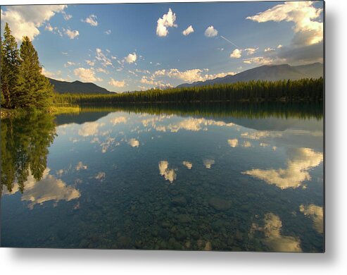 Scenics Metal Print featuring the photograph Sunset View Of Lake Edith, Jasper Np by Laura Ciapponi