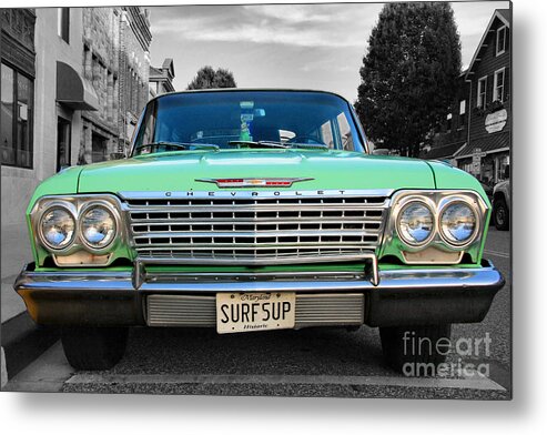 Vintage Metal Print featuring the photograph Surf5up by Steve Ember