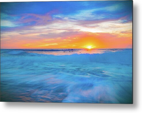 Orange Metal Print featuring the photograph Surfers Dream by Local Snaps Photography