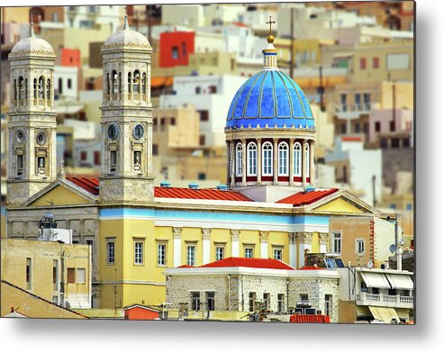 Mediterranean Europe Metal Print featuring the photograph Syros, Agios Nikolaos Church by Patricia Fenn Gallery