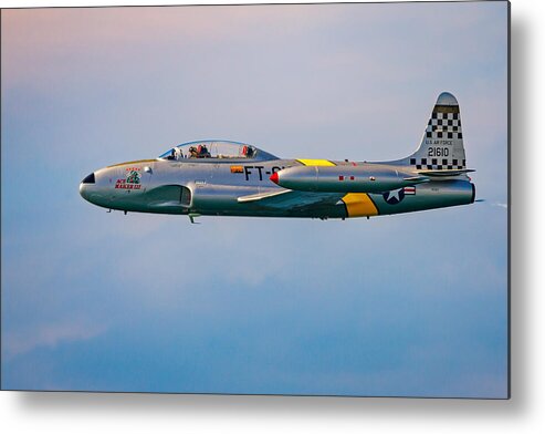 Usaf Metal Print featuring the photograph T-33 - Ace Maker IIi by Dan Mccauley Iv