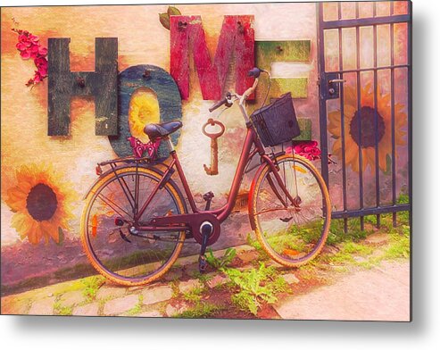 Garden Metal Print featuring the photograph Taking Me Home Postcard by Debra and Dave Vanderlaan