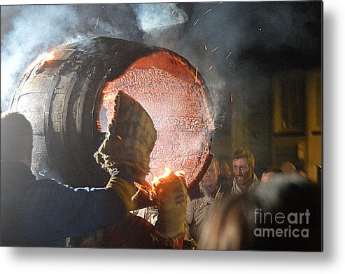 Tar Barrels Metal Print featuring the photograph Tar Barrels by Andy Thompson