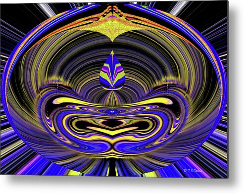 Tempe Town Lake Abstract #8 Metal Print featuring the digital art Tempe Town Lake Abstract #8 by Tom Janca