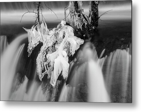 10 Mile River Metal Print featuring the photograph Ten Mile River VII Hunts Mills BW by David Gordon